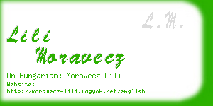 lili moravecz business card